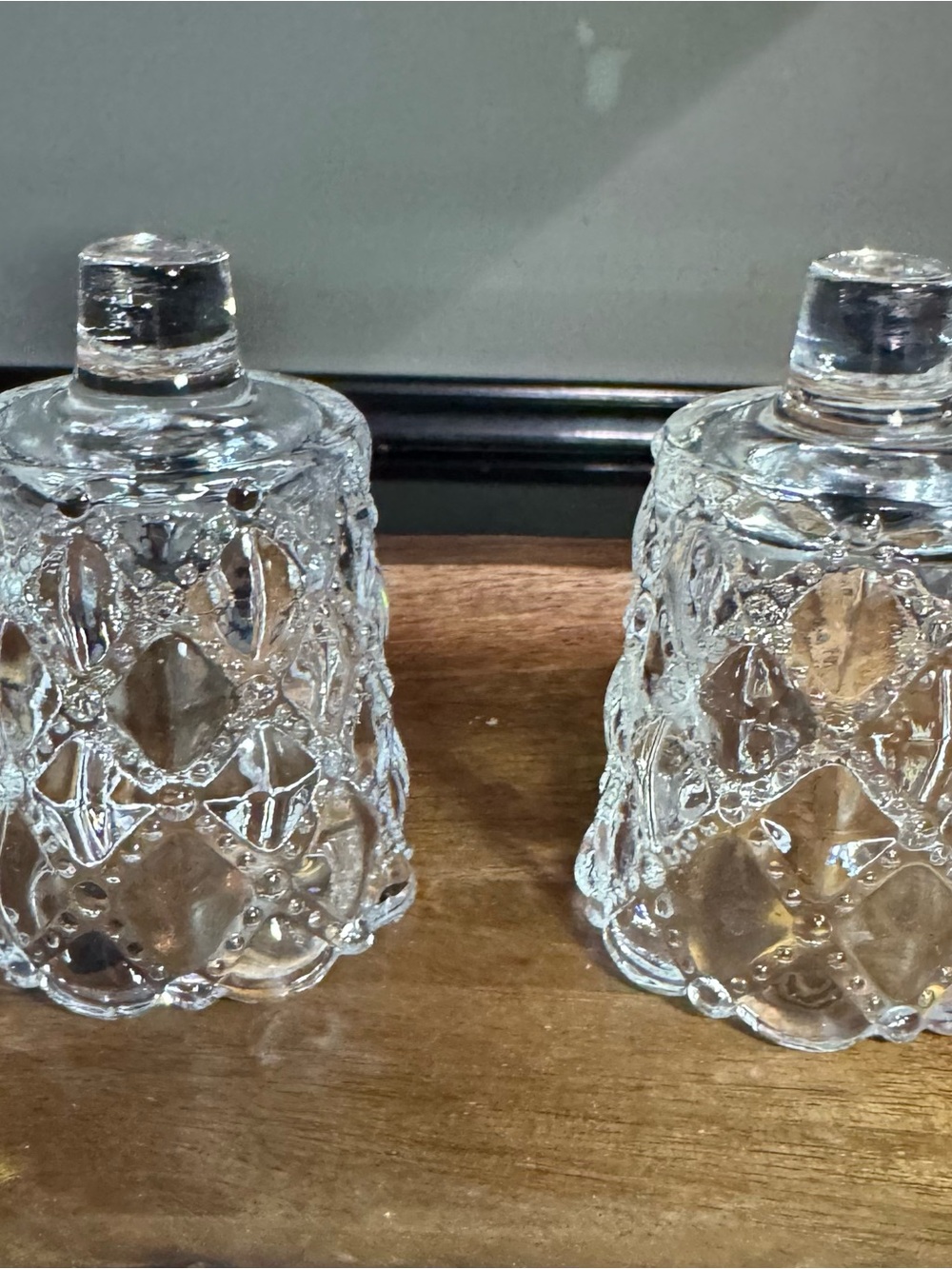 PartyLite Clear Pressed-Glass Bell Accent Pair